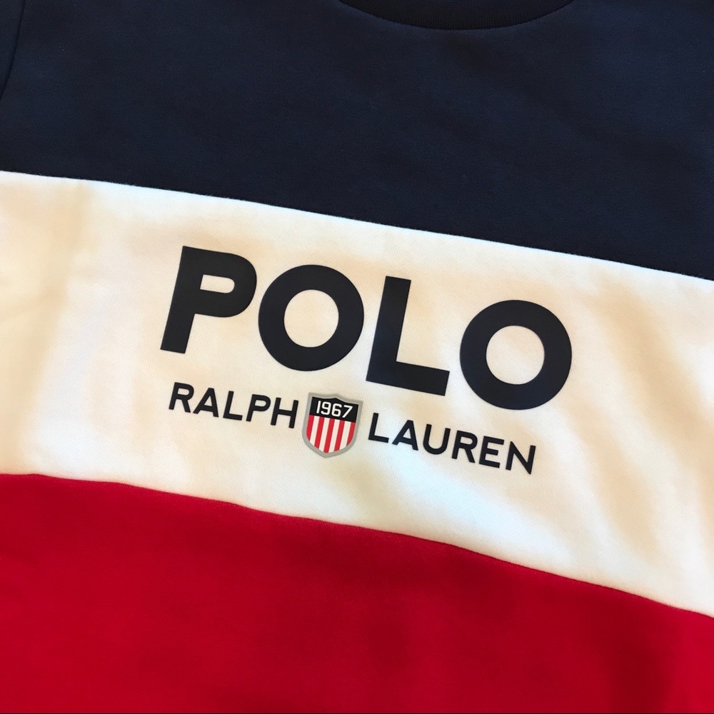 POLO RALPH LAUREN Premium Fleece Colorblock Jogging Suit - Picture 4 of 11